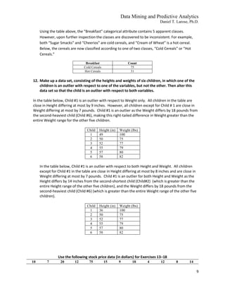 Solutions for Problems in Data Mining and Predictive Analytics, 2nd ...