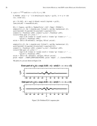 Solutions for Exercises in Digital Signal Processing Using MATLAB, 4th ...