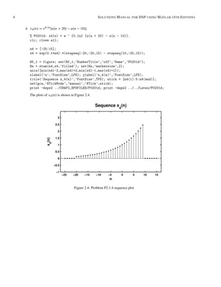 Solutions For Exercises In Digital Signal Processing Using Matlab 4th Solutions For Exercises In Digital Signal Processing Using Matlab 4th