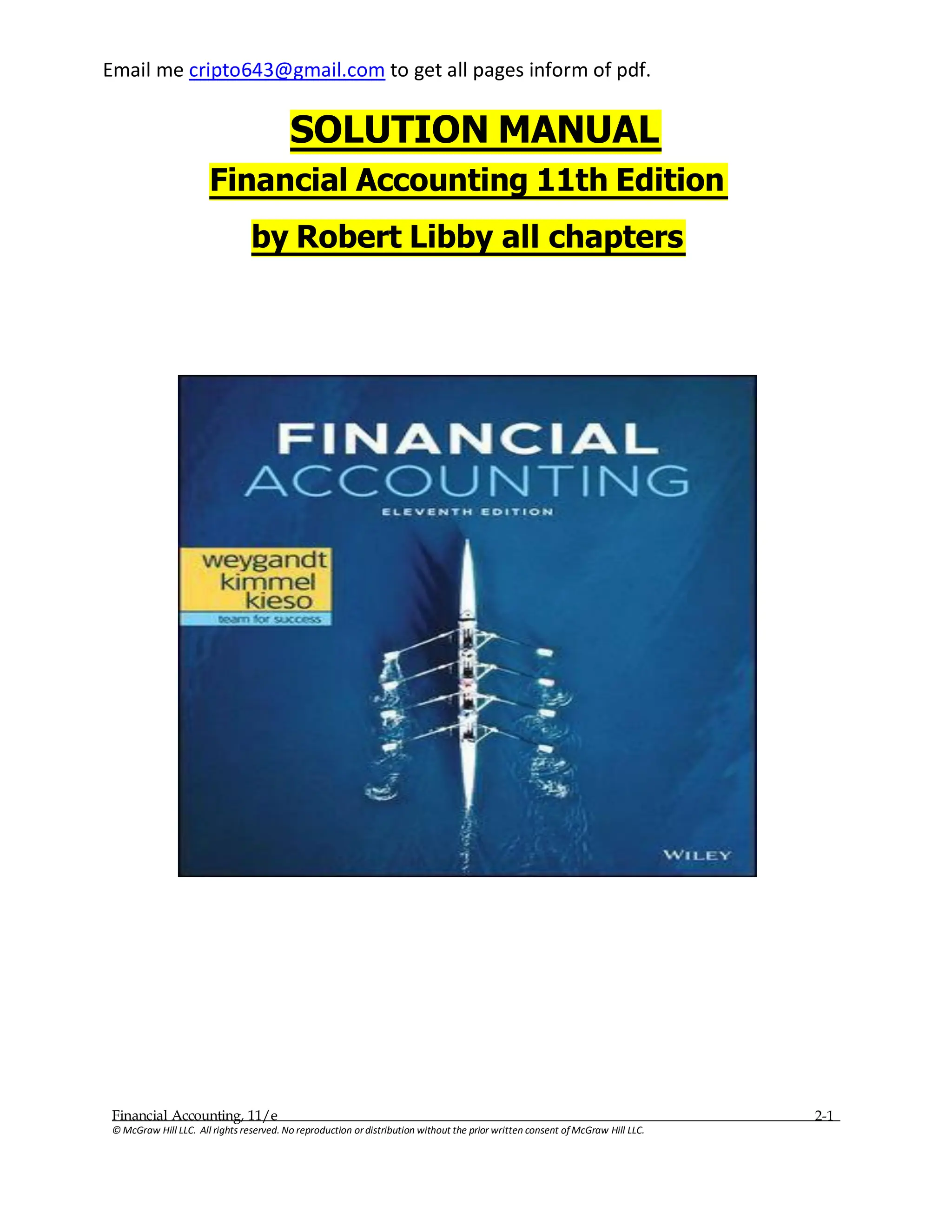 Solution manual for financial accounting 11th edition robert libby
