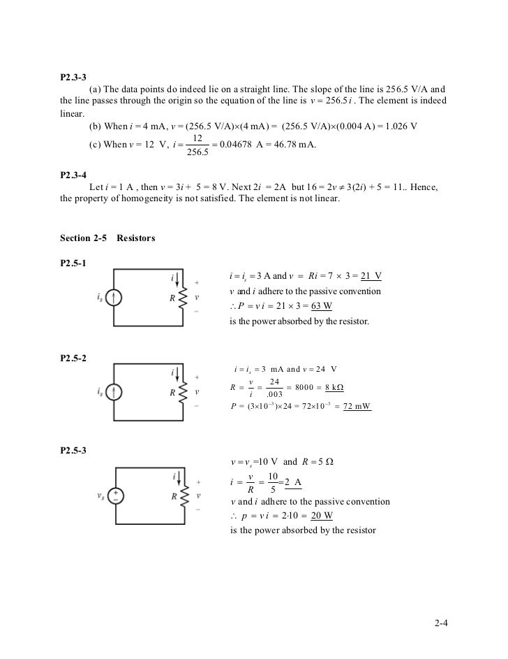 Solution Manual For Introduction To Electric Circuits