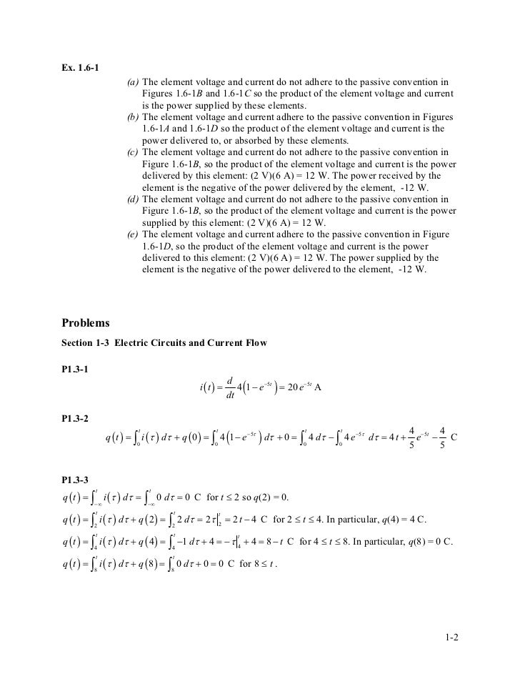 Electric circuits solutions manual 10th