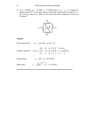 Solution manual for introduction to finite element analysis and design ...