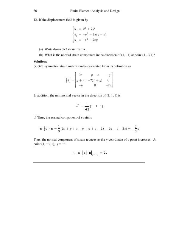 finite element analysis hutton solution manual finite element analysis hutton solution manual