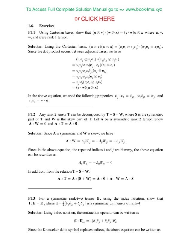 Solution Manual For Introduction To Nonlinear Finite Element Analysis