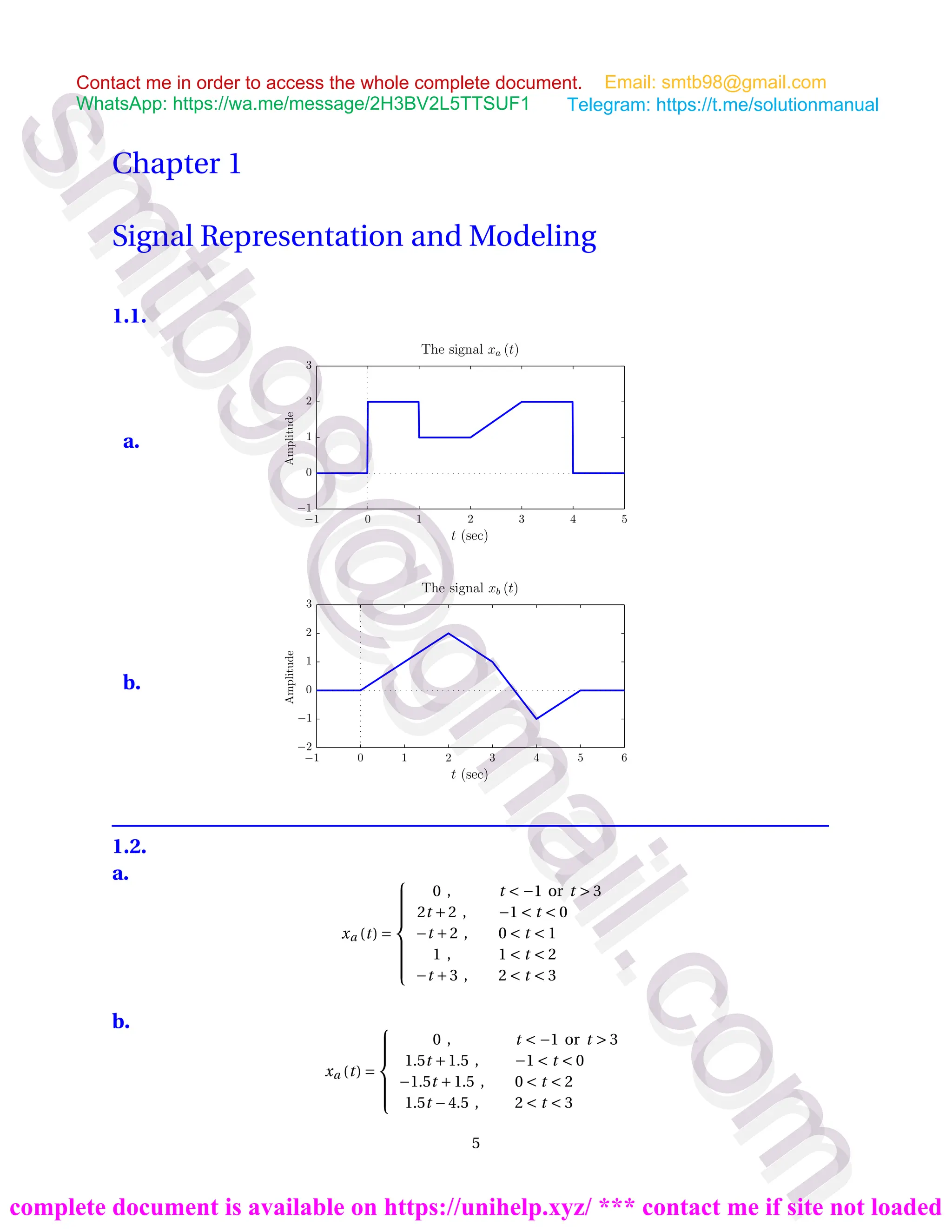 Solutions for Exercises in Signals and Systems by Oktay Alkin | PDF