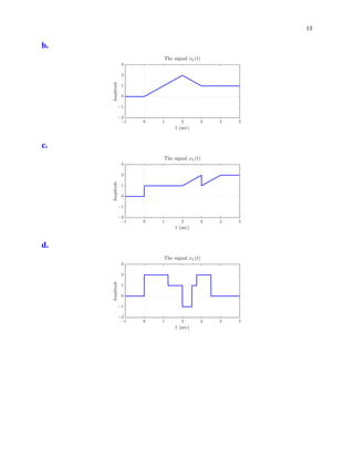 Solutions for Exercises in Signals and Systems by Oktay Alkin | PDF