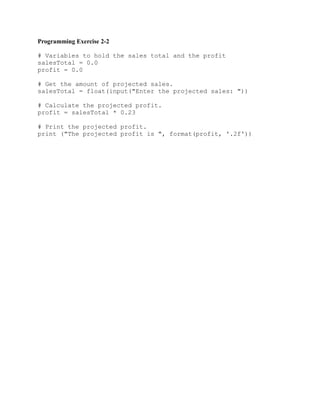 "Solutions for Exercises" in Starting Out with Python 4th Global ...