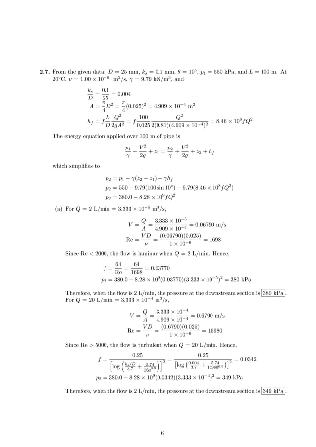 Solution manual for water resources engineering 3rd edition david a. chin