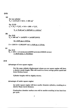 Solution manual internal combstion engine by willard w. pulkrabek