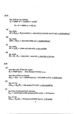 Solution manual internal combstion engine by willard w. pulkrabek
