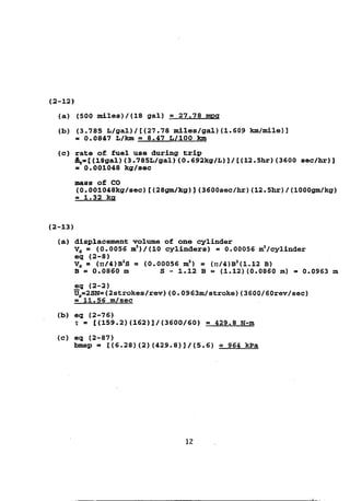 Solution manual internal combstion engine by willard w. pulkrabek