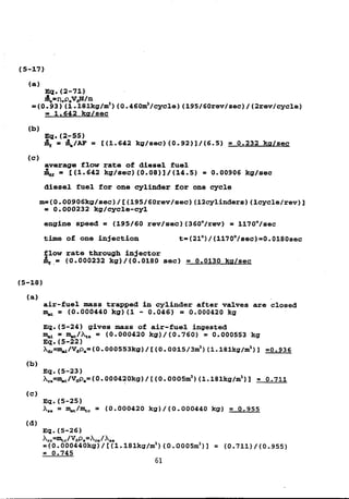 Solution manual internal combstion engine by willard w. pulkrabek