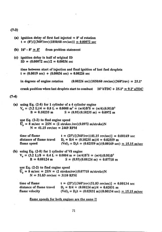 Solution manual internal combstion engine by willard w. pulkrabek