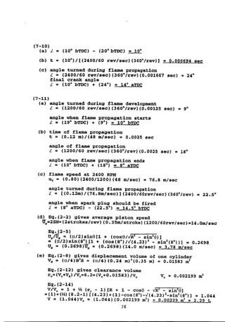 Solution manual internal combstion engine by willard w. pulkrabek