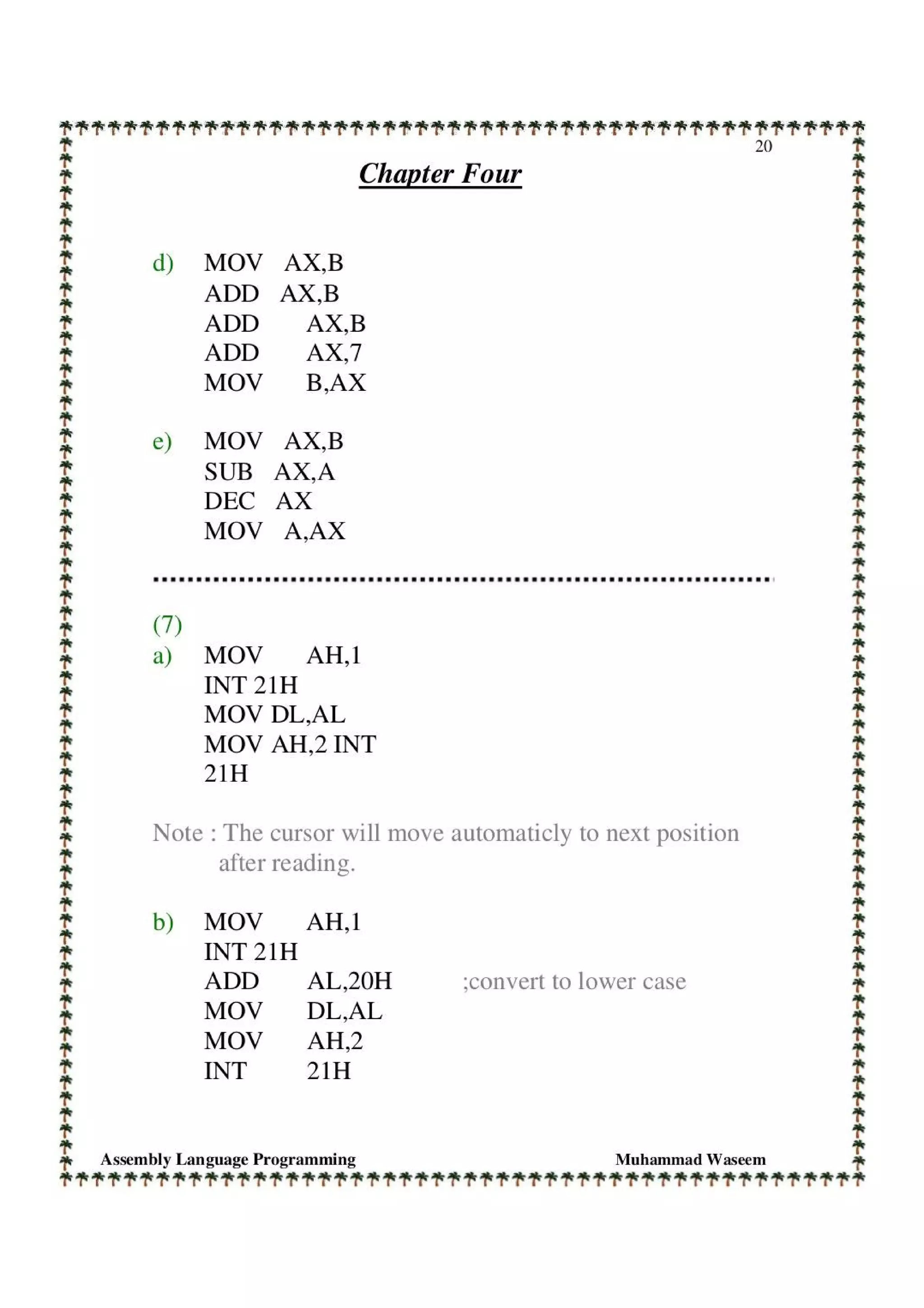 Solution manual of assembly language programming and organization of ...