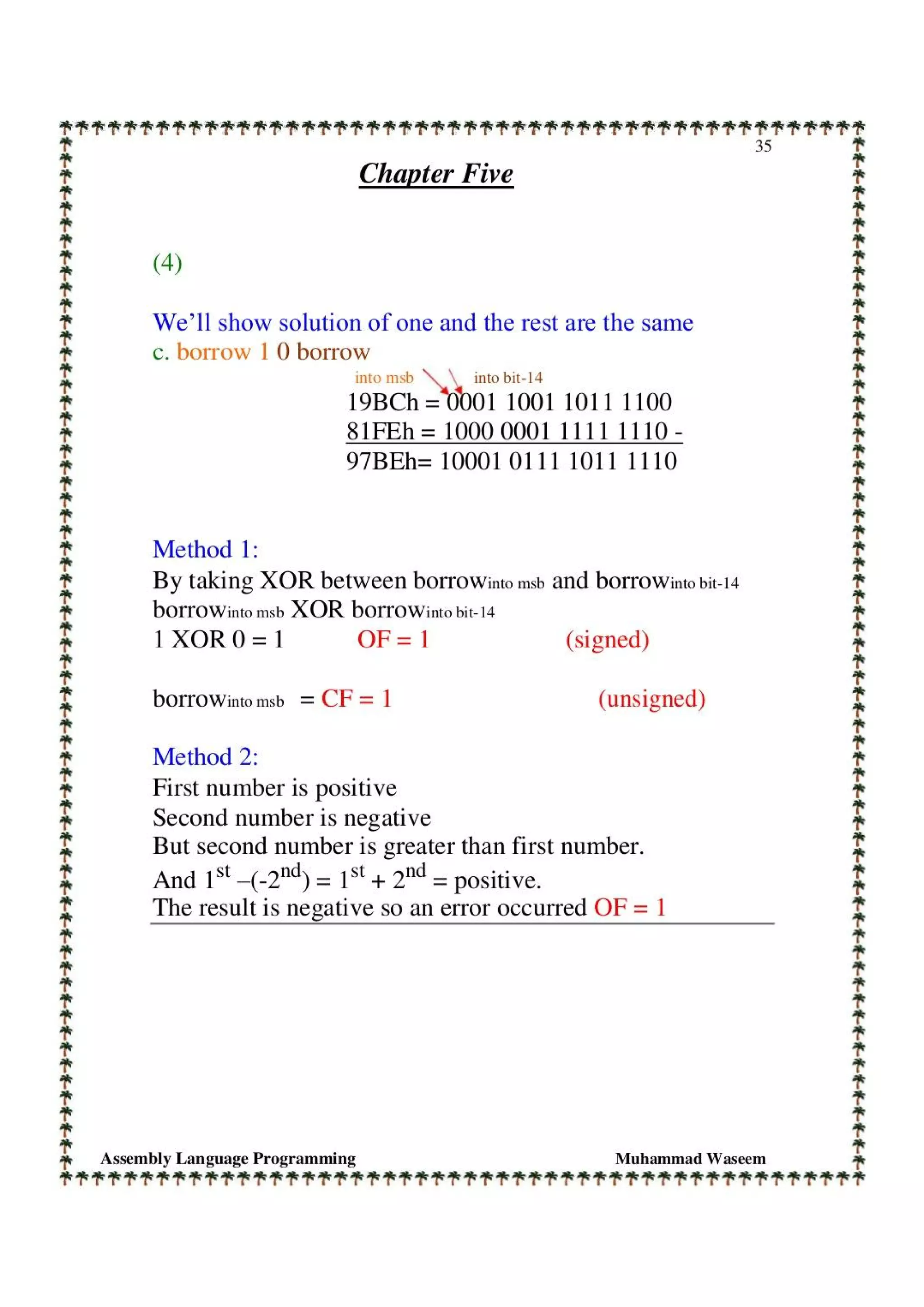 Solution manual of assembly language programming and organization of ...