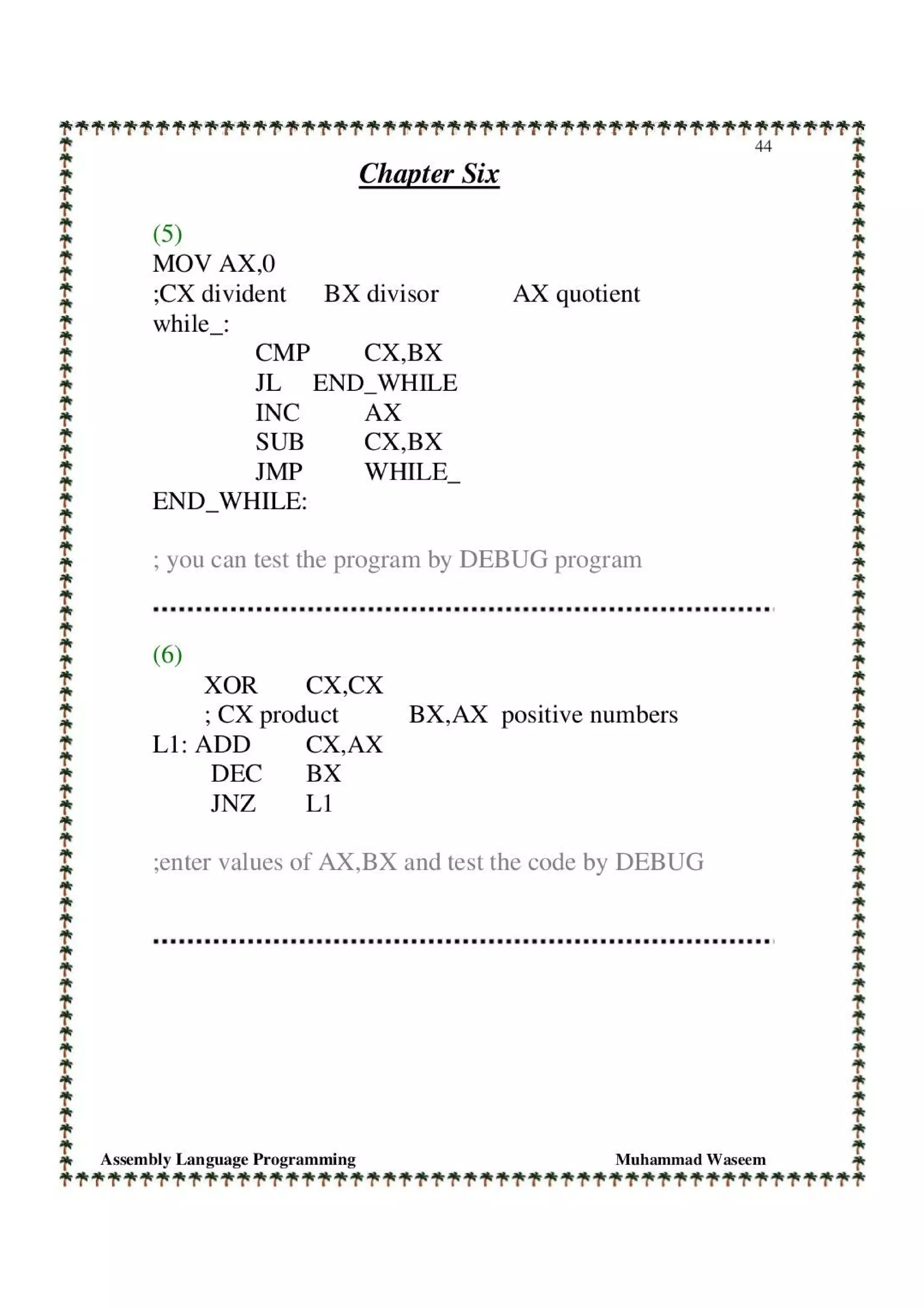 Solution manual of assembly language programming and organization of ...