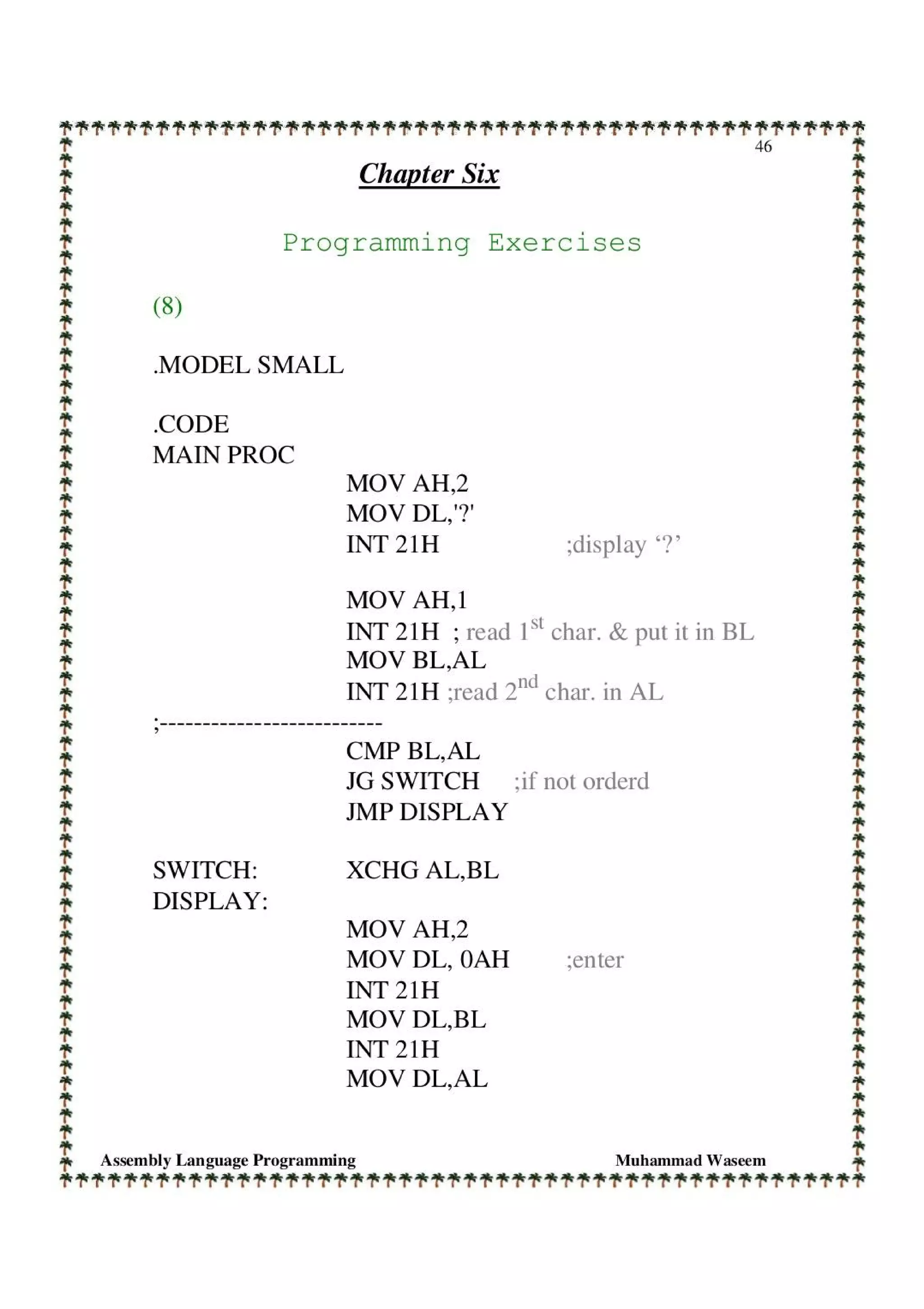 Solution manual of assembly language programming and organization of ...