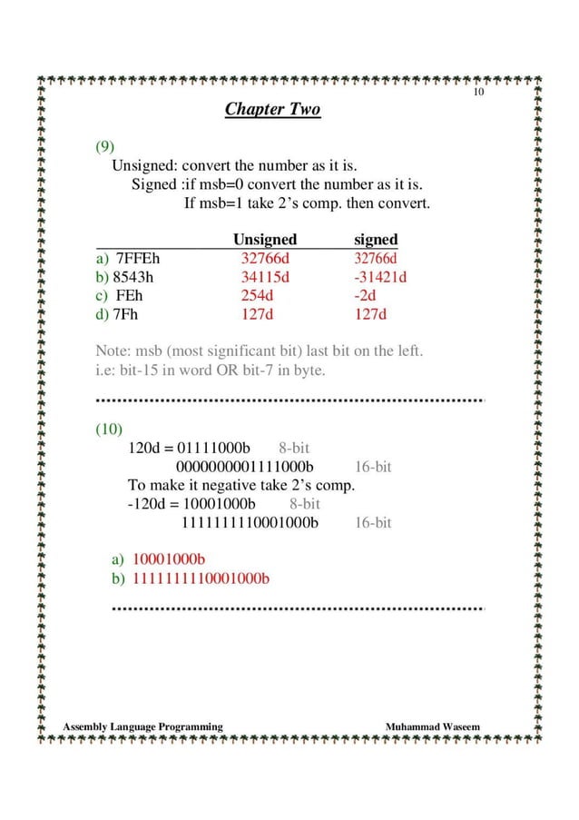 Solution manual of assembly language programming and organization of
