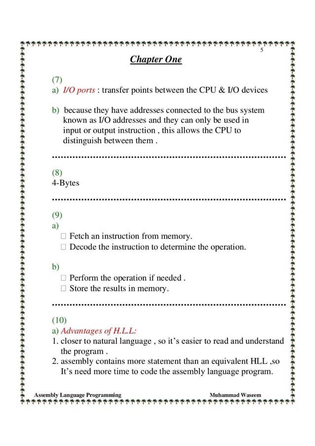Assembly Language Programming And Organization Of The Ibm Pc