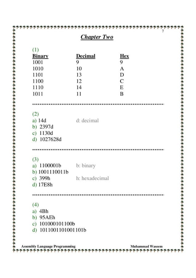 Solution manual of assembly language programming and organization of