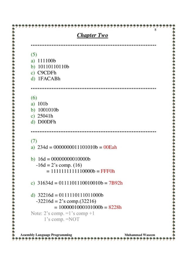 Solution manual of assembly language programming and organization of
