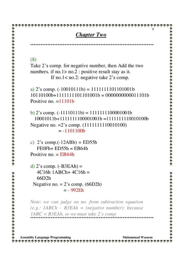 Solution manual of assembly language programming and organization of