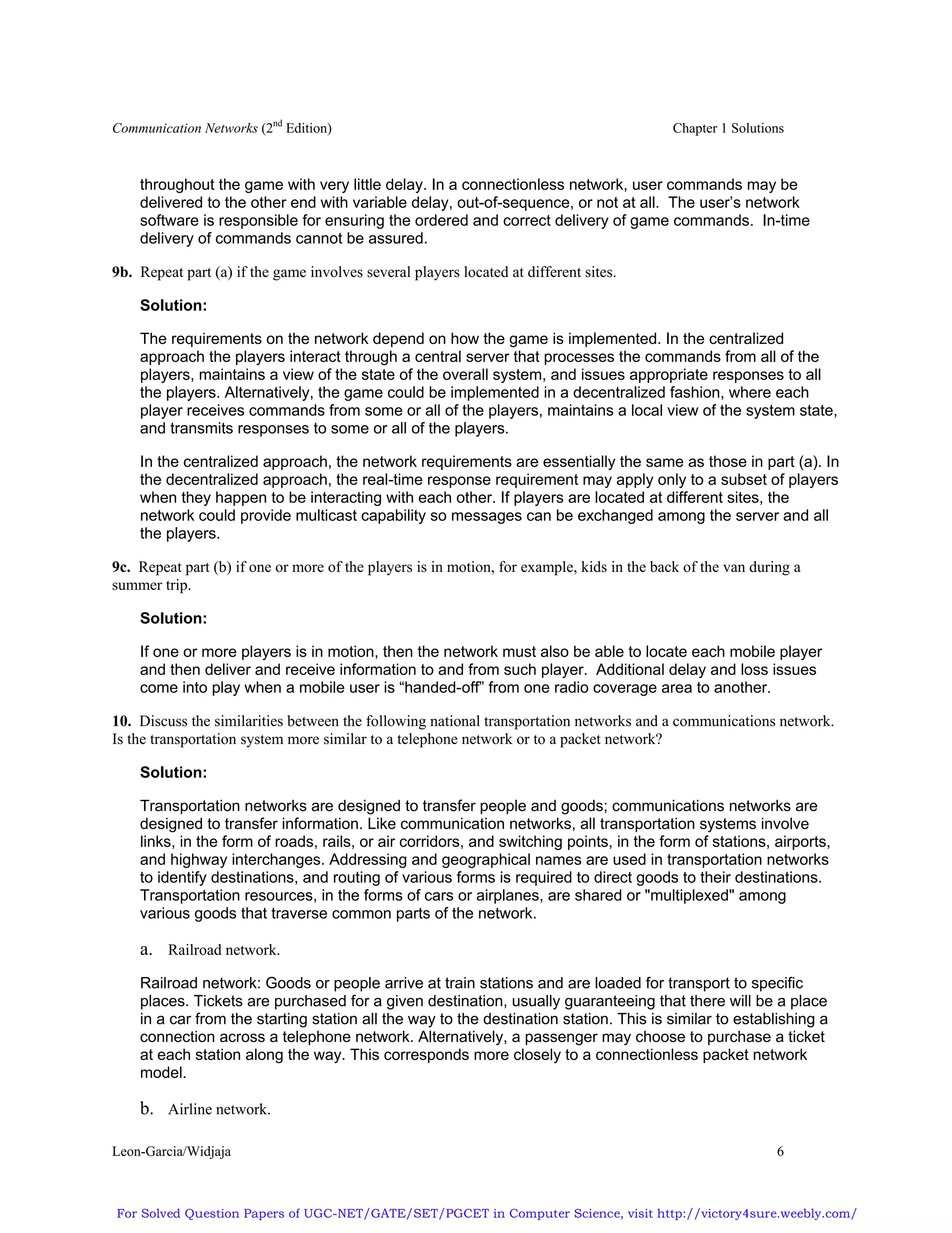 SOLUTION MANUAL OF COMMUNICATION NETWORKS BY ALBERTO LEON GARCIA ...