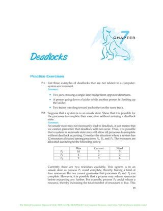 SOLUTION MANUAL OF OPERATING SYSTEM CONCEPTS BY ABRAHAM SILBERSCHATZ ...