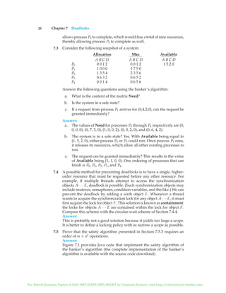 SOLUTION MANUAL OF OPERATING SYSTEM CONCEPTS BY ABRAHAM SILBERSCHATZ ...