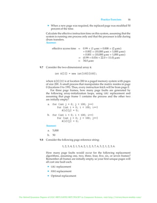 SOLUTION MANUAL OF OPERATING SYSTEM CONCEPTS BY ABRAHAM SILBERSCHATZ ...