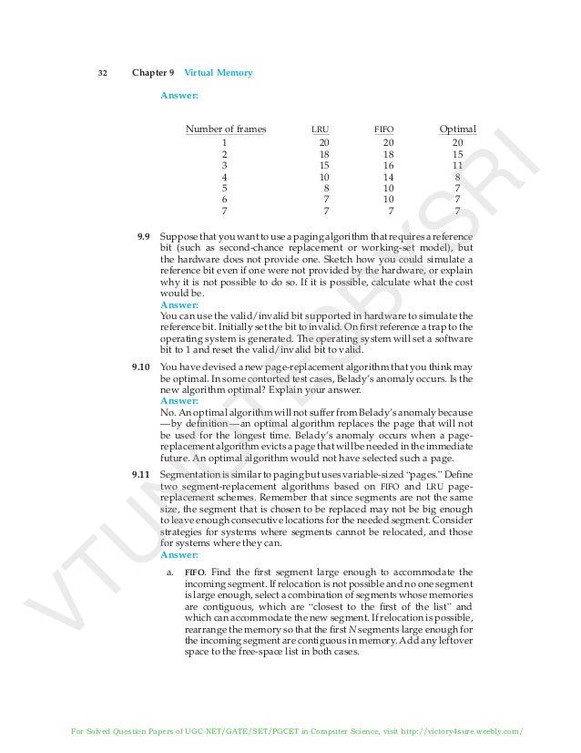 Operating System Concepts Exercise Solutions