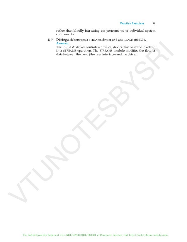Operating System Concepts Exercise Solutions