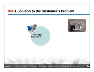 Not A Solution to the Customer’s Problem




                                           Product




© 2009                ...