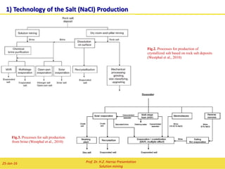 Prof. Dr. H.Z. Harraz Presentation
Solution mining
02-Feb-16
Technology of the Salt Production:
1) Rock salt (NaCl)
2) Sylvinite
3) Carnallite
 