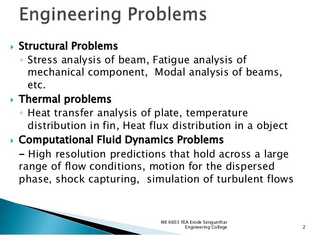 Solution of engineering problems