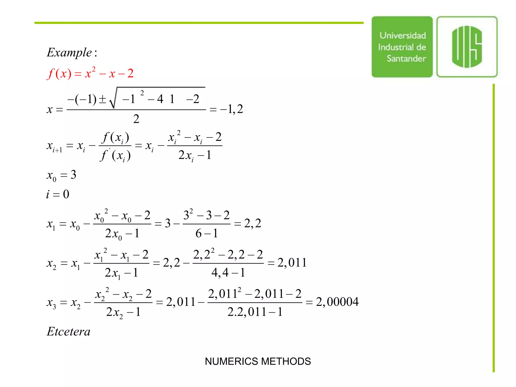 NUMERICS METHODS