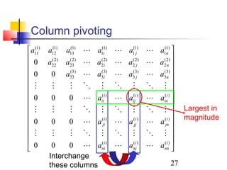 Solution of linear system of equations | PPT