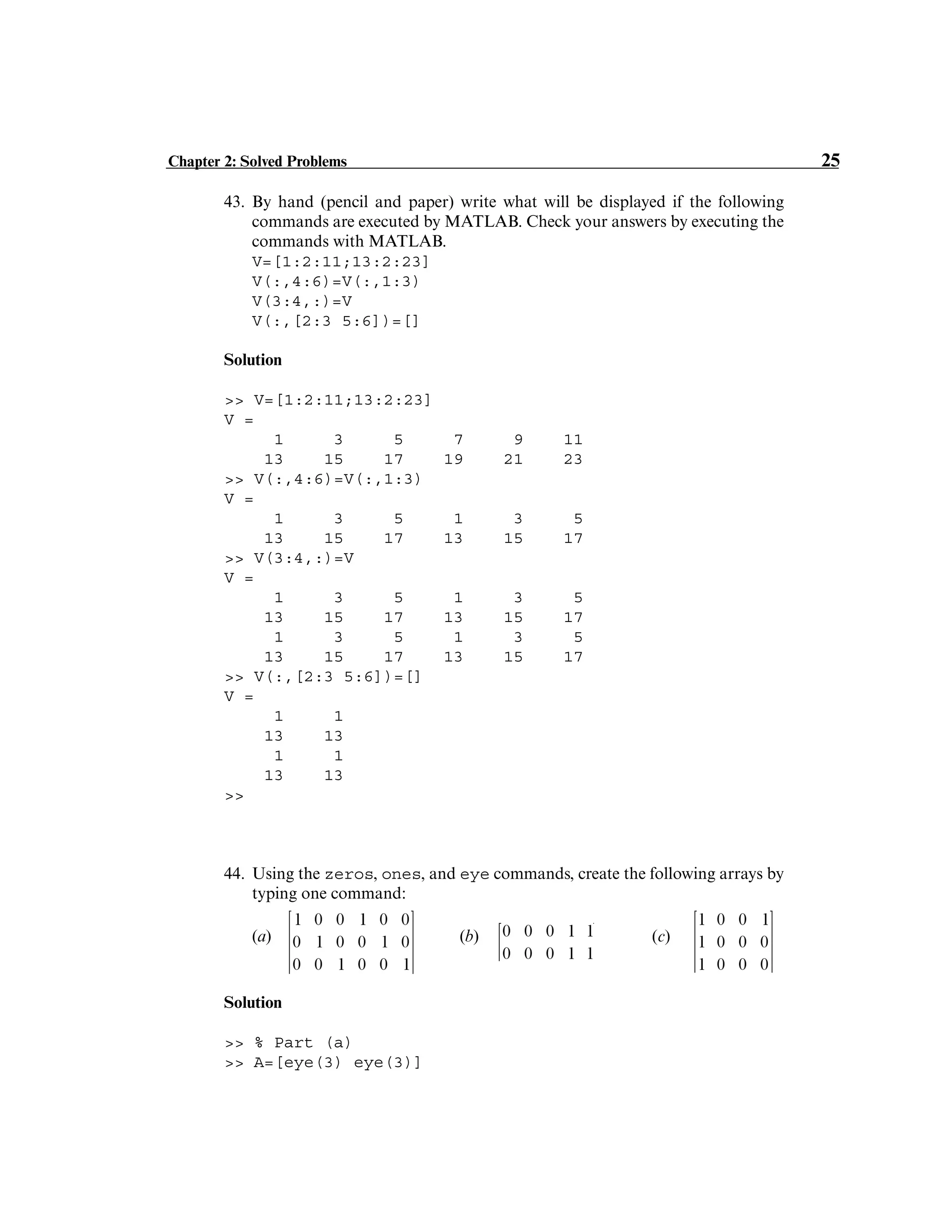 Solution of matlab chapter 2 | PDF