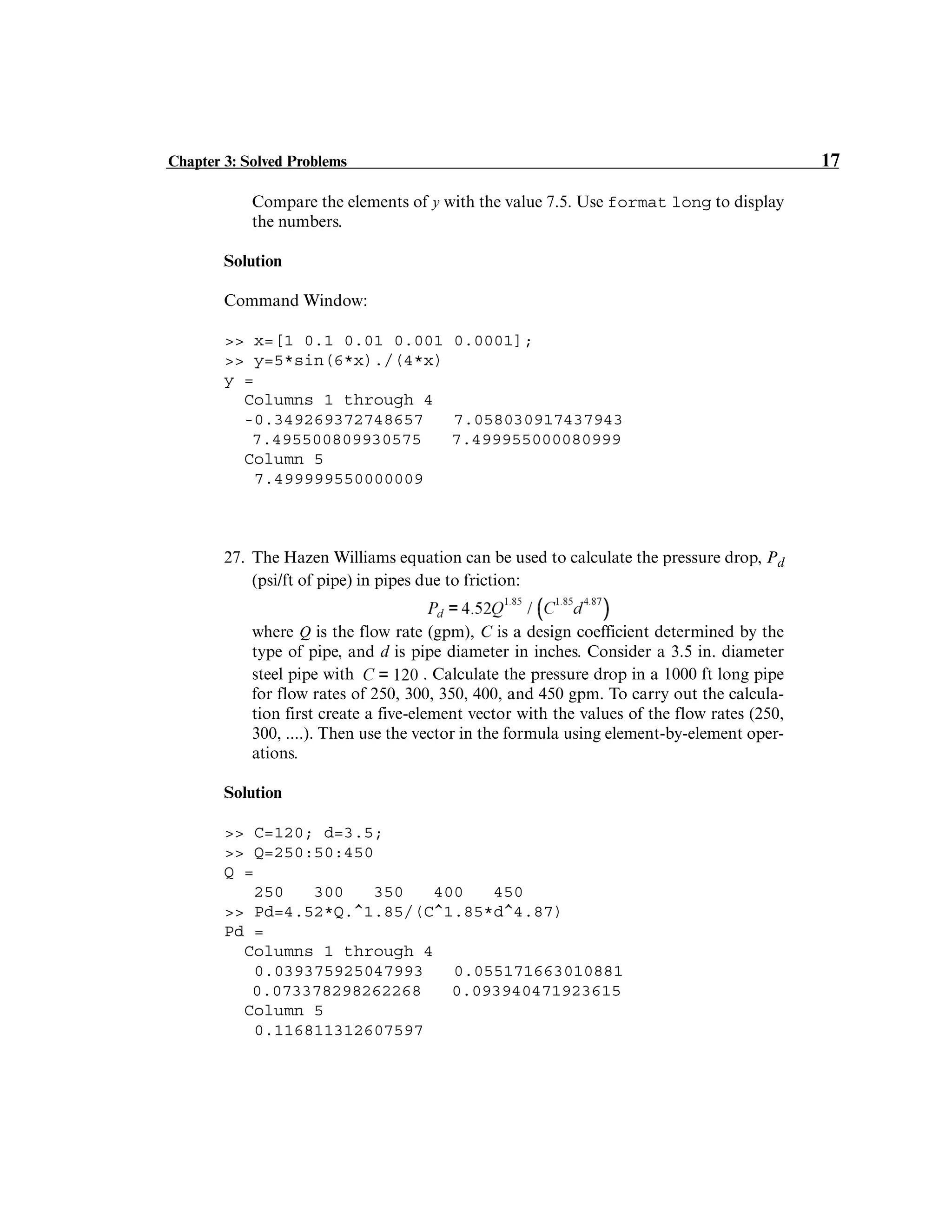 Solution of matlab chapter 3 | PDF | Programming Languages | Computing