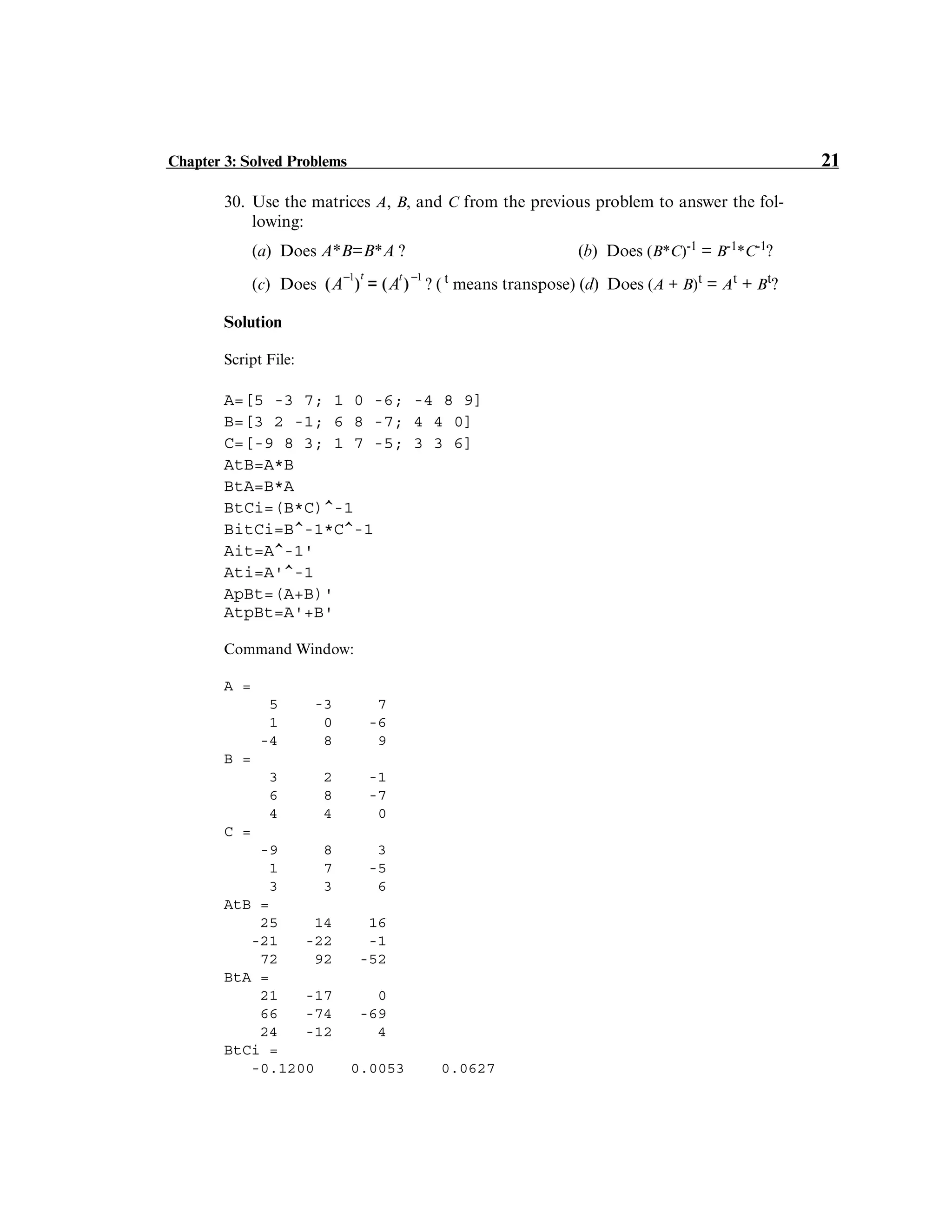 Solution of matlab chapter 3 | PDF | Programming Languages | Computing