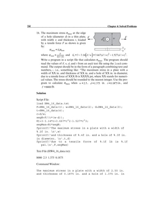 Solution of matlab chapter 4 | PDF