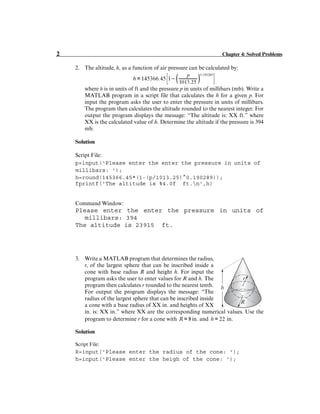 Solution Of Matlab Chapter 4 Pdf Solution Of Matlab Chapter 4 Pdf