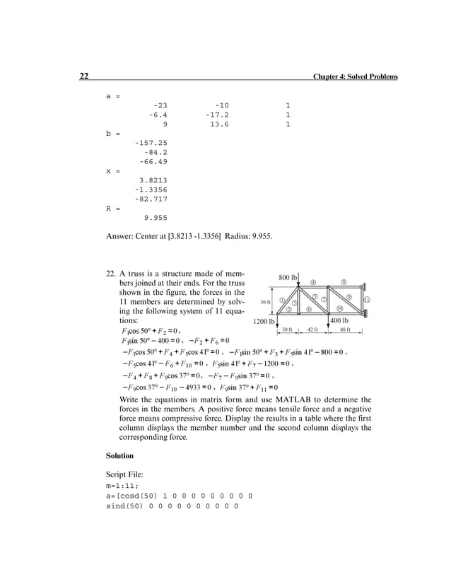 Solution of matlab chapter 4 | PDF | Chemistry | Science