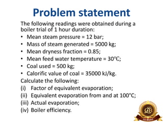 Solution of numerical problem on boiler performance (Part 1) | PDF
