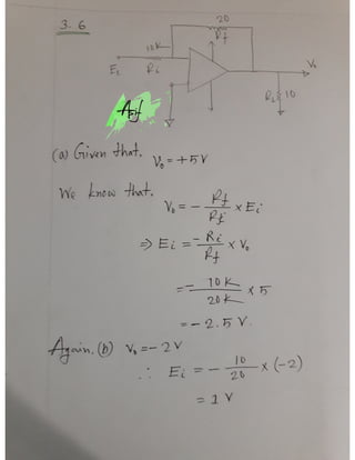 Solution of operational amplifier & linear integrated circuits 6th ...
