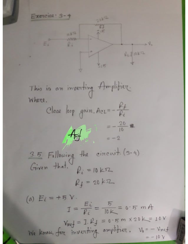 Solution of operational amplifier & linear integrated circuits 6th