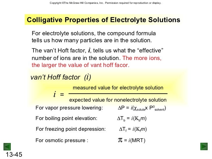 Physical Properties Of Solutions Chapter 12 Copyright C The Mcgraw