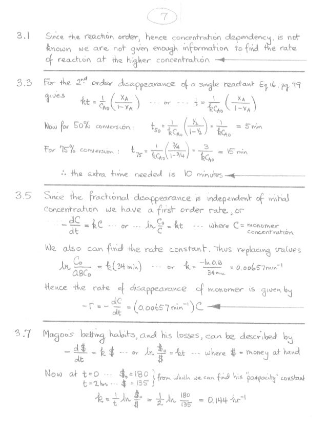 Solutions Levenspiel
